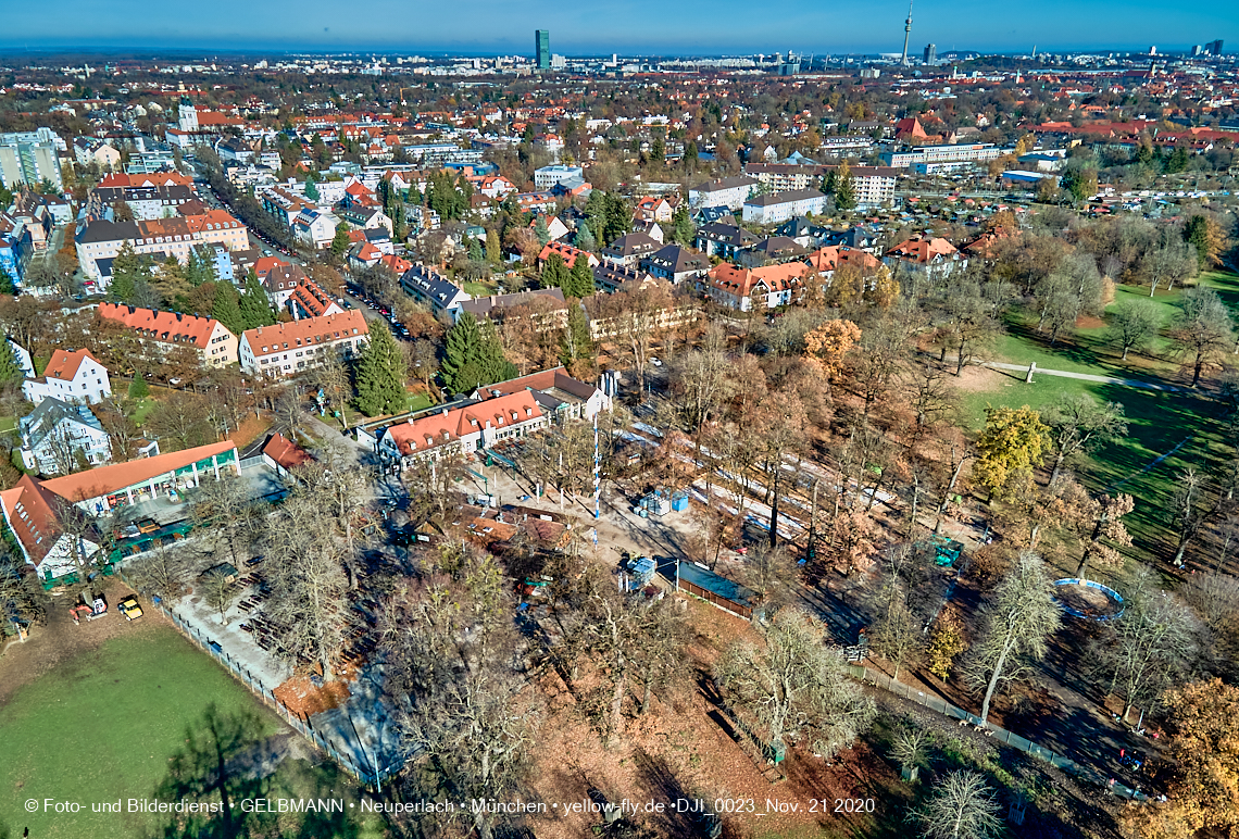 21.11.2020 - Hirschgarten mit Paketposthalle in München